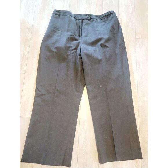 Pendleton 18W Women's Wool/Spandex Vintage Trouser Pants Charcoal Gray No Pckts - Picture 2 of 10